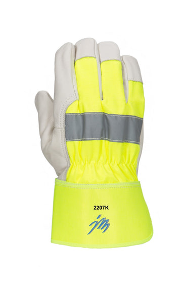 Suojakäsine JM naudannahkainen fleecevuorella, koko 11