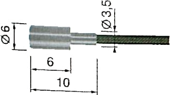 Irtovaijeri nipalla 2,0 mm / 2500 mm