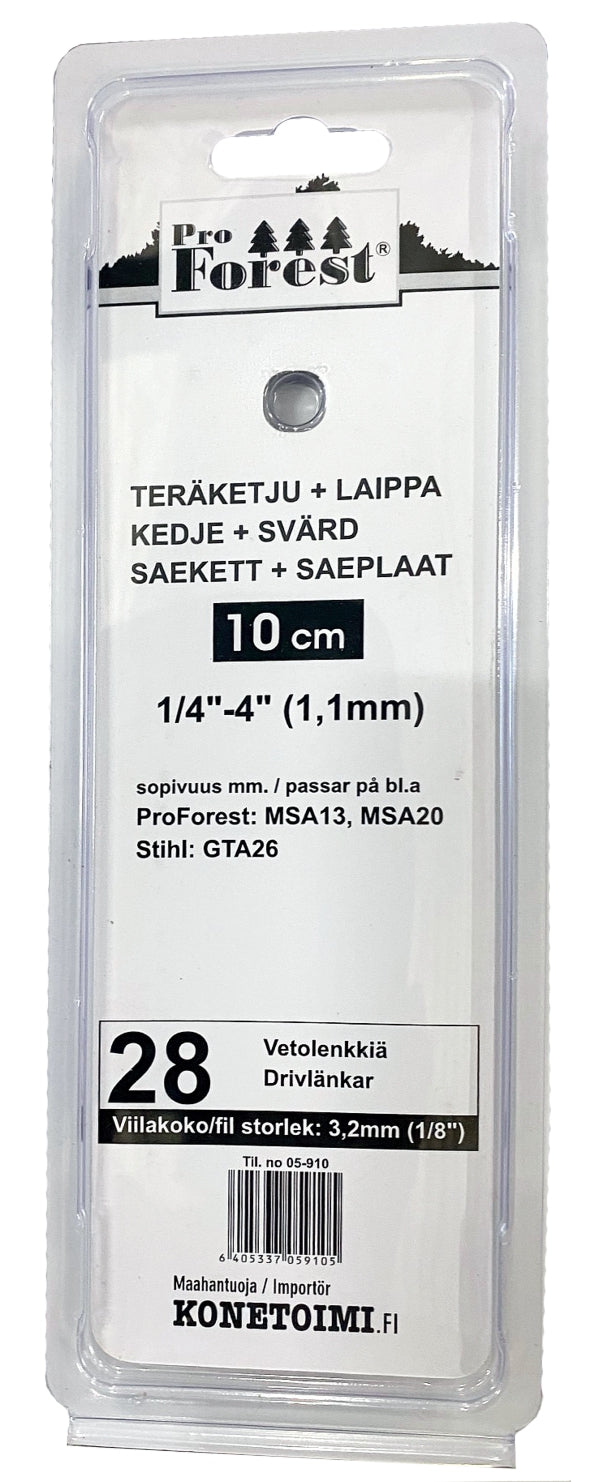 Ketju-laippapaketti 1/4"-4"-1,1mm (micro) ProForest