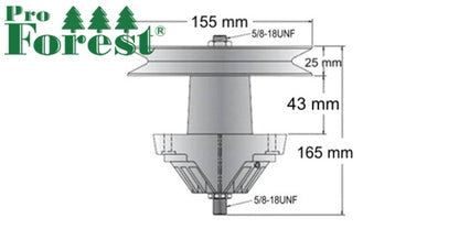 Laakeripesä MTD 42"-leikkuulaite