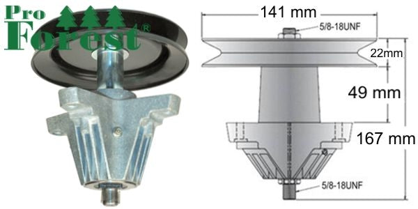 Laakeripesä MTD 42"-leikkuulaite 19-931