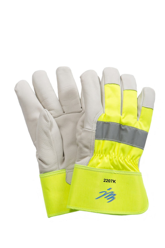 Suojakäsine JM naudannahkainen fleecevuorella, koko 11