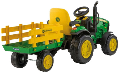 John Deere Ground Force 12V akkutraktori + kärry