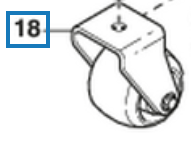 Leikkuulaitteen kääntyvä kannatinpyörä Stiga