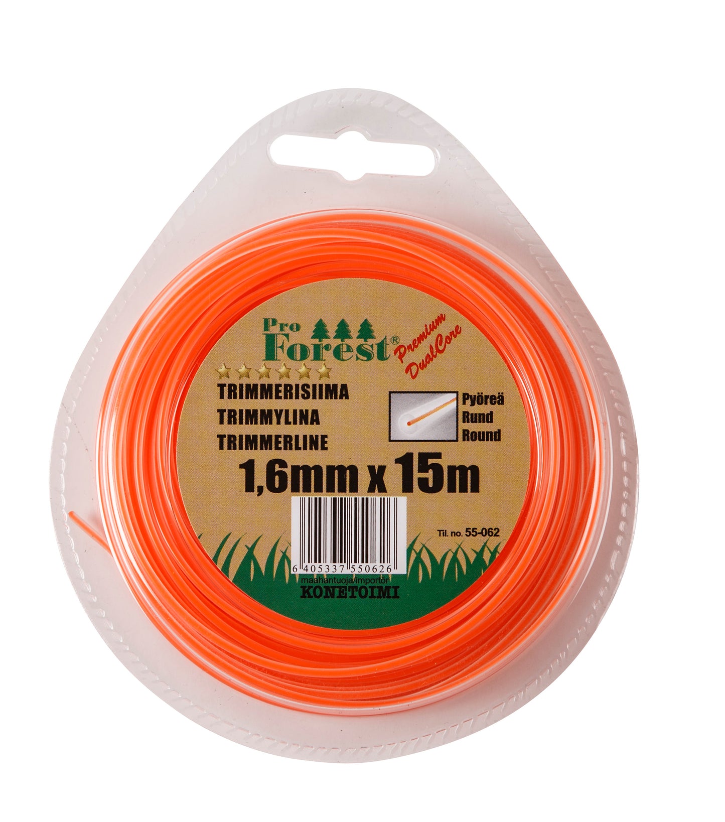Trimmerisiima 1,6mm/15m ProForest Premium