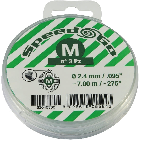 Siimakasetti 3kpl Speed&Go 2,4mm x 7m
